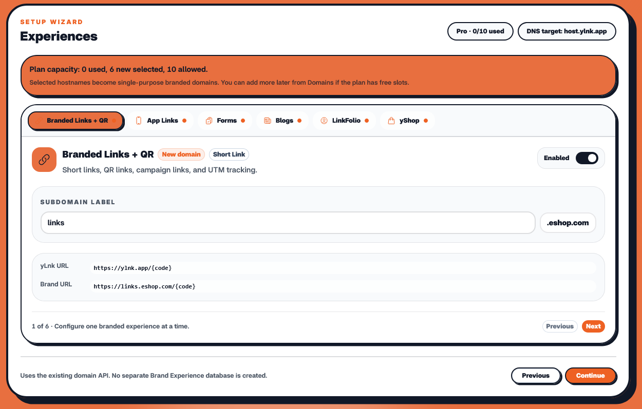 Screenshot 2026 08 26 at 20 32 43 yLnk   Free URL Shortener with Analytics